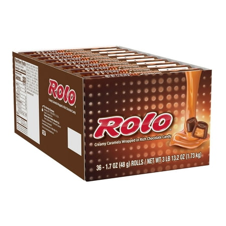 Rolos Chewy Caramels, 1.7 oz rolls, 36 count