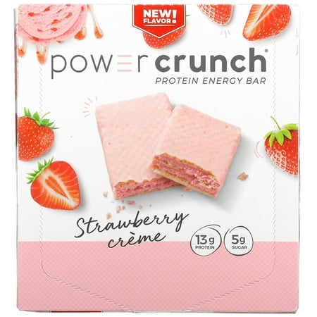 Power Crunch Protein Energy Bar Strawberry Creme 1.4 oz 12 Count