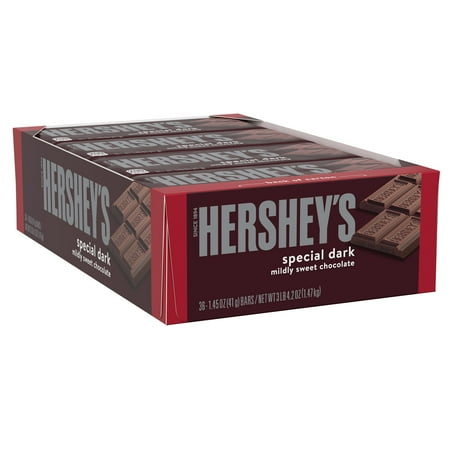 Hershey S Special Dark Mildly Sweet Chocolate Candy Bars 1.45 Oz 36 Count