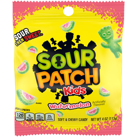 Sour Patch Watermelon Candy Bag, 4 Ounce, 6 Pack