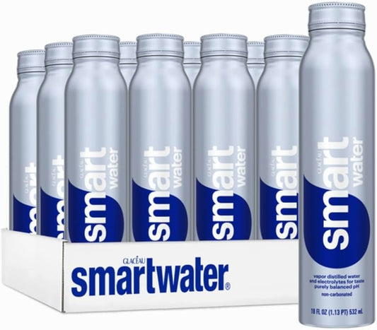 Smart Water Aluminum Can 18Oz, (12 Count)