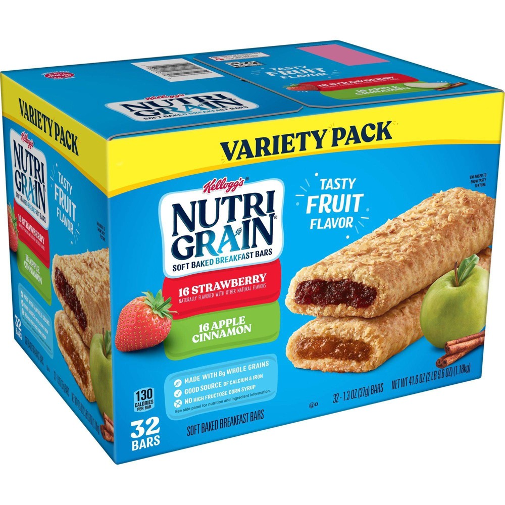Nutri-Grain Cereal Bars, Variety Pack, 1.3 Oz, 36 Ct