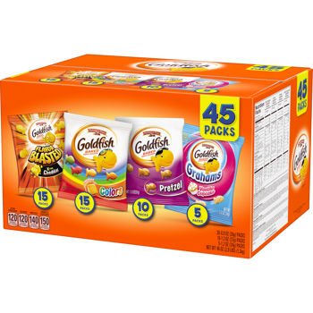 Pepperidge Farm Goldfish Crackers Sweet & Savory Variety Pack Box 45-count Single-Serve Snack Packs