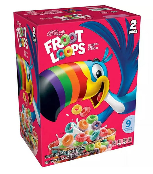 Kellogg’s Froot Loops Cereal Box 43.6Oz