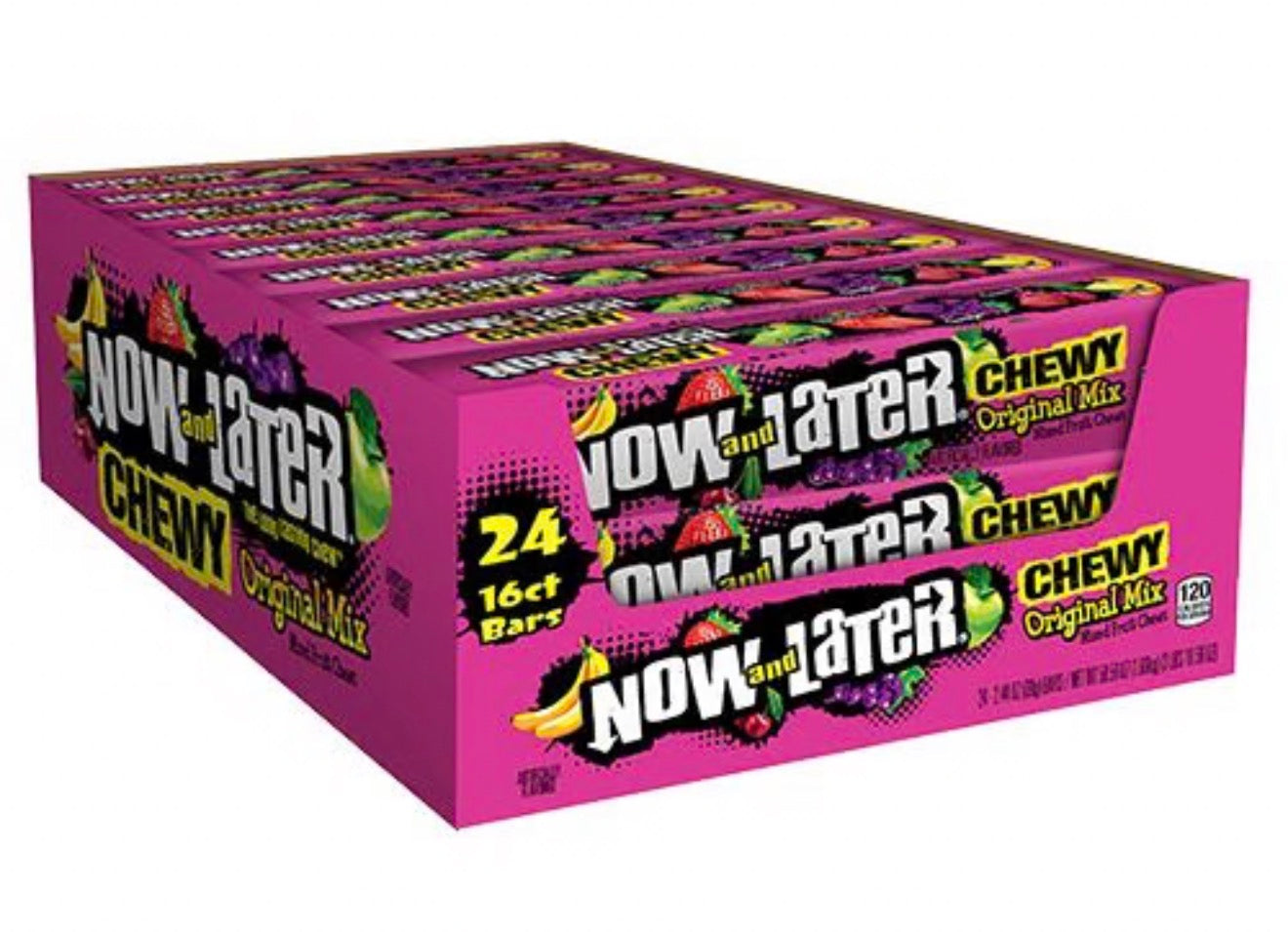 Now and Later Original Mixed Fruit Chews 24-2.44Oz