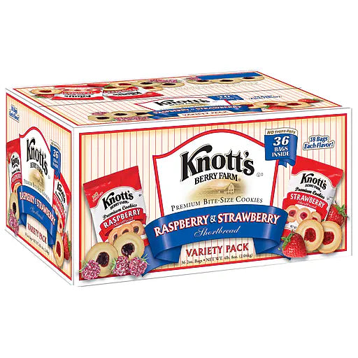 Knott’s Raspberry & Strawberry Variety Cookies 36-2Oz