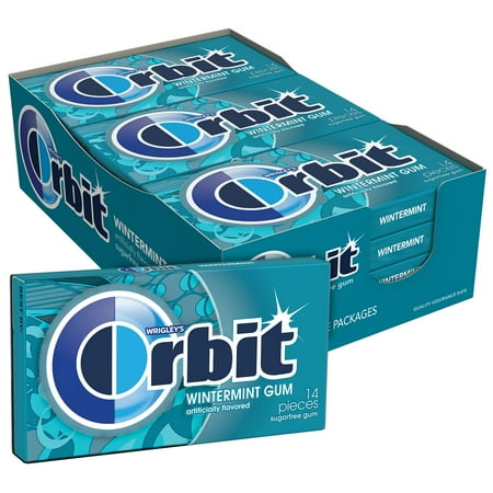 Orbit Sugar Free Gum, Wintermint, 14 Stick, Box of 12