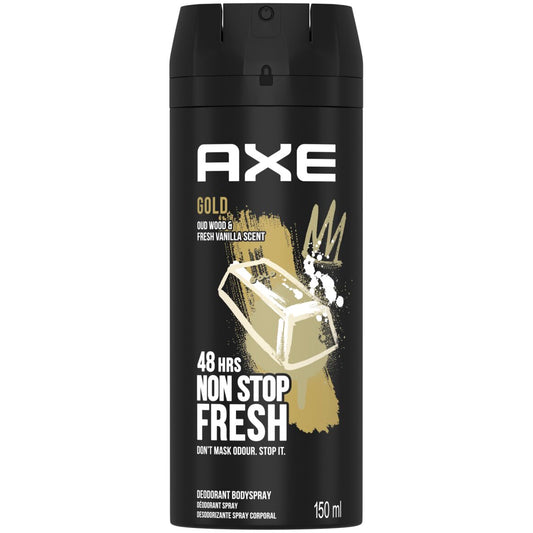 AXE Gold Deodorant Body Spray – 150 mL. Single