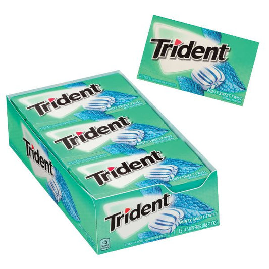Trident Sugar-Free Gum, Minty Sweet Twist 12pck