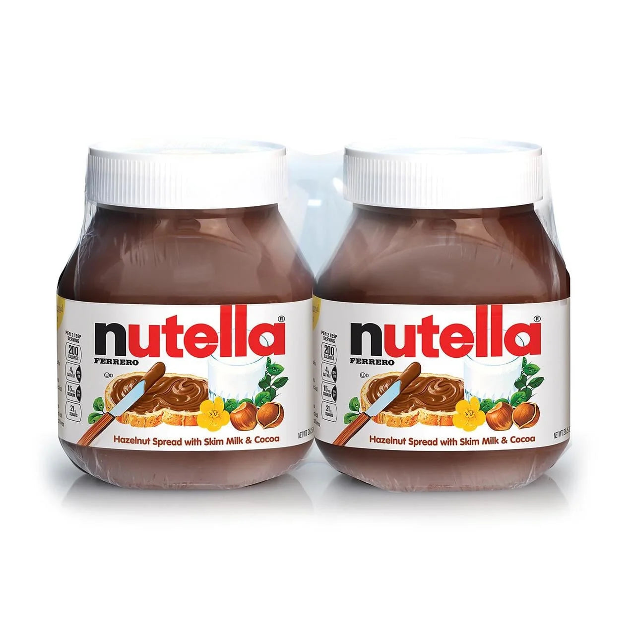 Nutella Hazelnut Spread With Cocoa Twin Pack 26.5Oz, (2 Count)