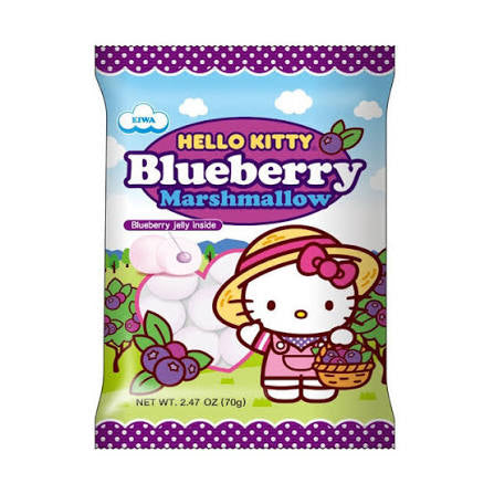 Hello Kitty Blueberry Marshmallow 2.47Oz, (6 Count)