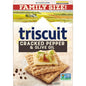 Triscuit Cracked Pepper & Olive Oil Whole Grain Wheat Crackers  Family Size  12.5 Oz