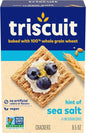Triscuit Hint of Sea Salt Whole Grain Wheat Crackers, Vegan Crackers, Vegan Snacks, Lunch Snacks, 8.5 oz