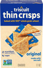 Triscuit Thin Crisps Original Whole Grain Wheat Crackers, Vegan Snacks, Snack Crackers, 7.1 oz