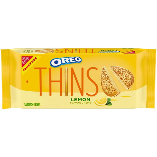 Oreo Thins Lemon Creme Sandwich Cookies Family Size - 11.78oz
