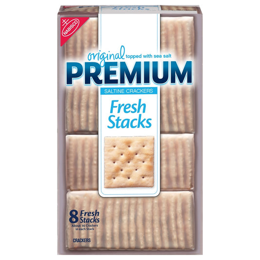 Premium Fresh Stacks Original Saltine Crackers Travel Snacks - 13.6oz