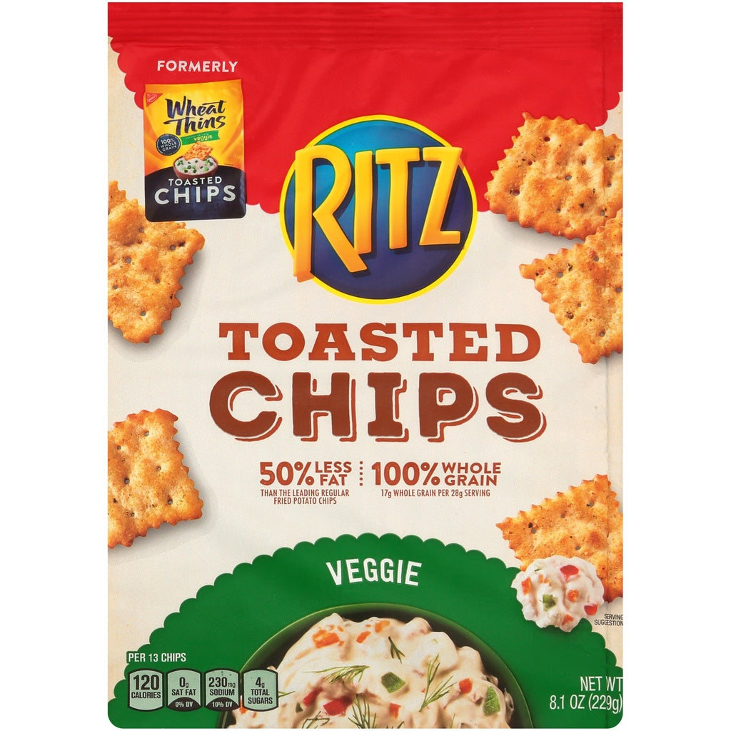 RITZ Toasted Chips Veggie Crackers Party Snacks - 8.1oz
