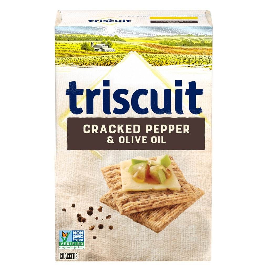 Triscuit Cracked Pepper & Olive Oil Whole Grain Wheat Lunch Snack Crackers - 8.5oz
