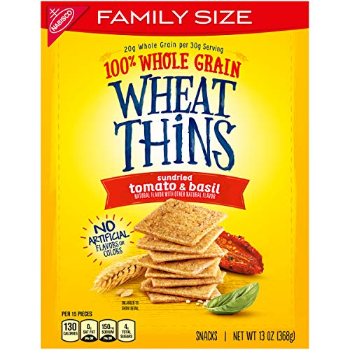 Wheat Thins Sundried Tomato & Basil Whole Grain Wheat Crackers  Family Size  13 Oz