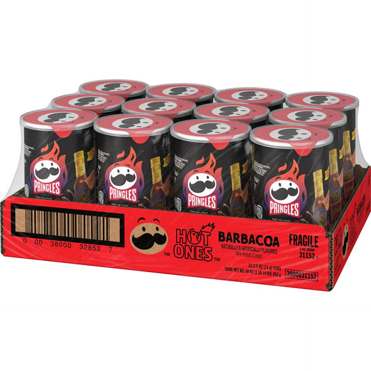 Pringles Hot Ones Barbacoa 2.5oz x 12ct