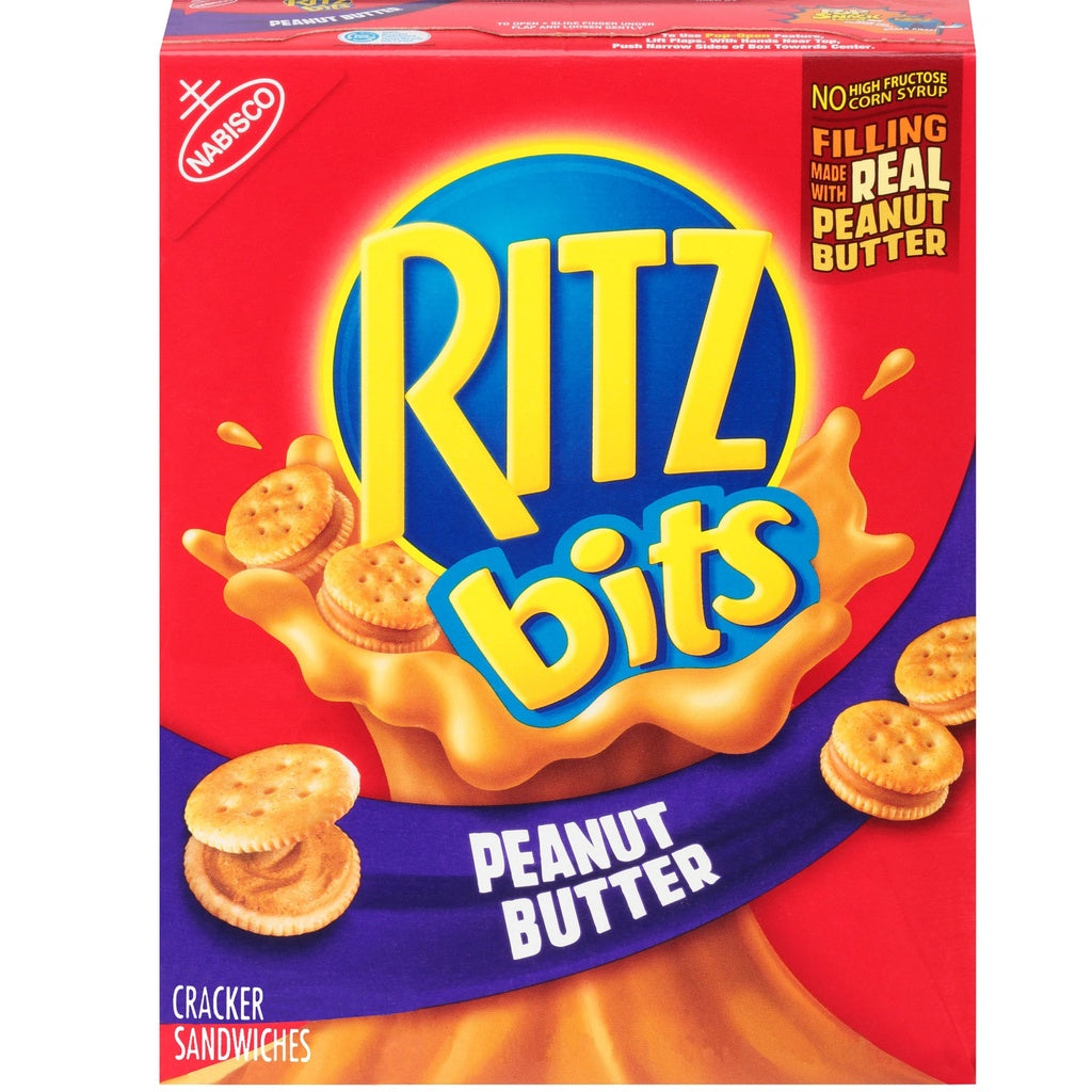 RITZ Bits Peanut Butter Sandwich Crackers Lunch Snacks - 8.8oz