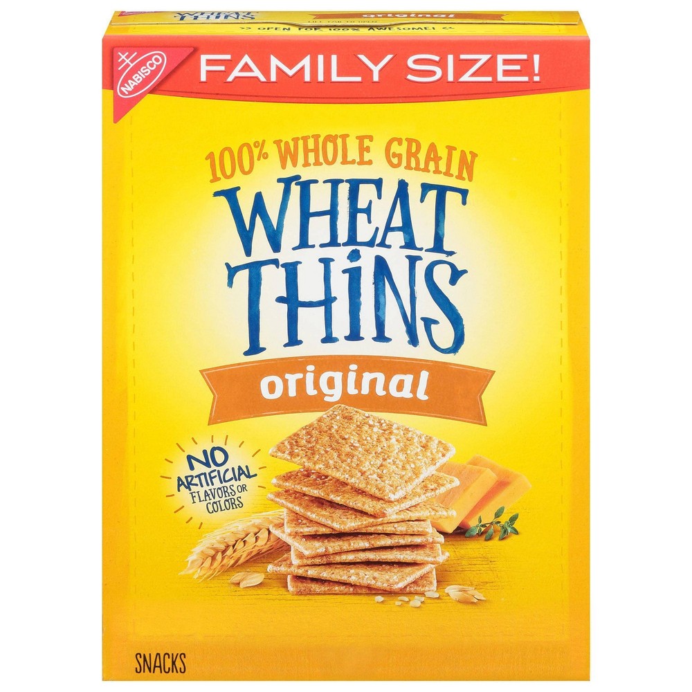 Wheat Thins Original Whole Grain Wheat Cracker Snacks Family Size - 14oz