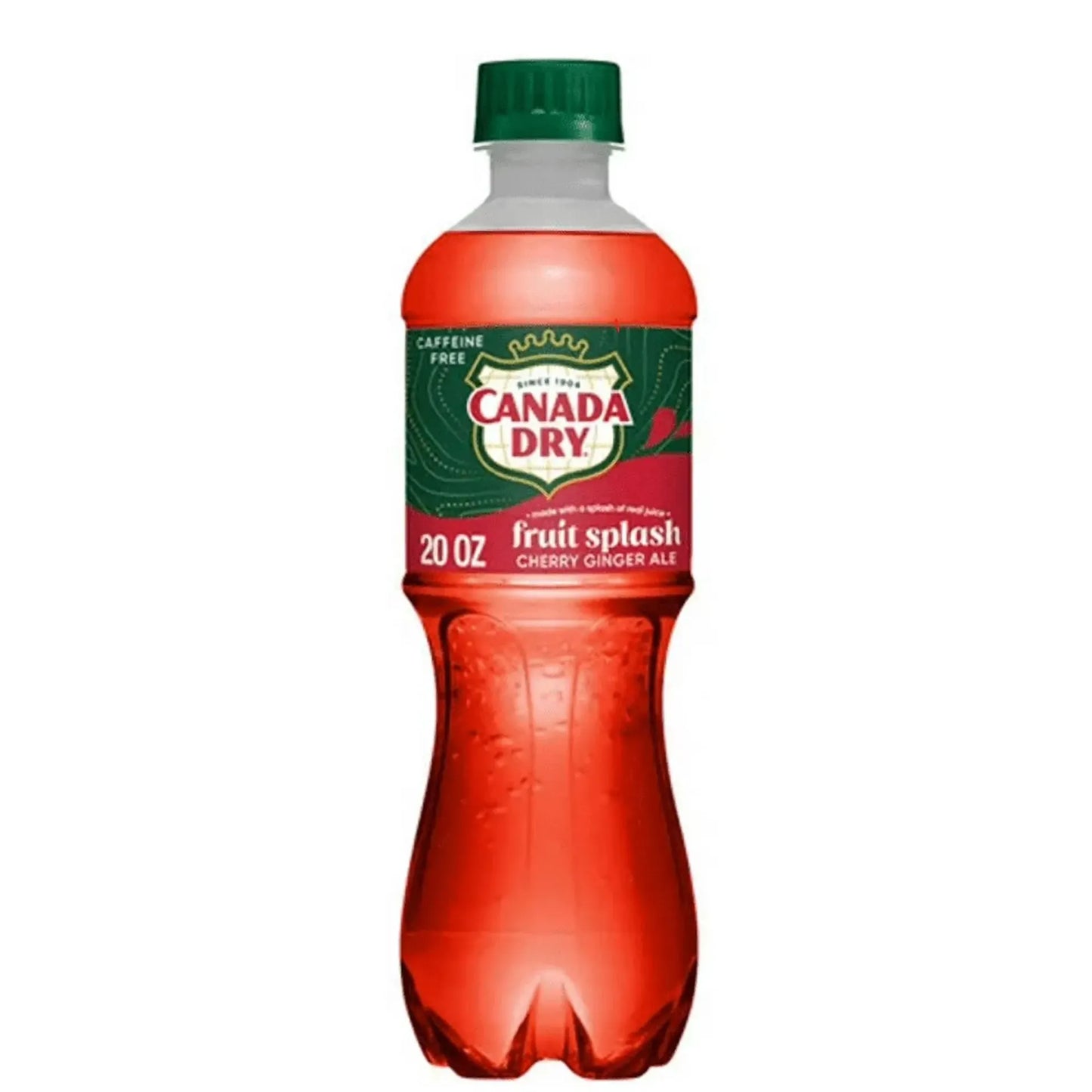 Canada Dry Fruit Splash Cherry Ginger Ale, 20 oz, Pack of 24