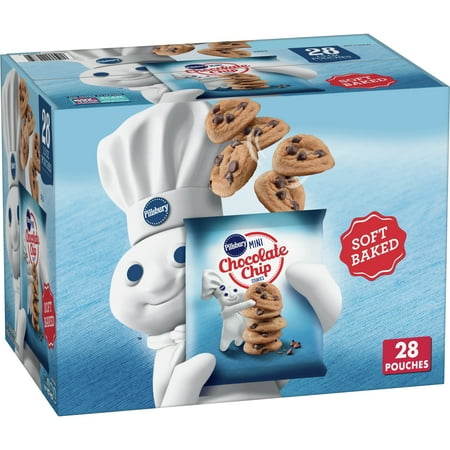 Pillsbury Soft Baked Mini Chocolate Chip Cookies, 1.5 Ounce (28 Pack)