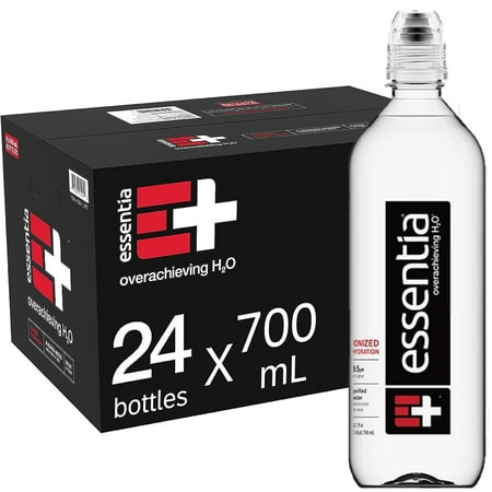 Essentia Bottled Water 700 ML 24-Pack Ionized Alkaline Water