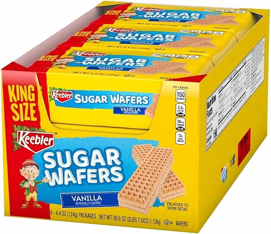 Keebler Vanilla Sugar Wafers 4.4 oz King Size Bars 9 Count