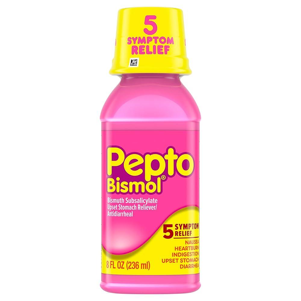 Pepto-Bismol 5 Symptom Stomach Relief Original Liquid, 8 fl oz.