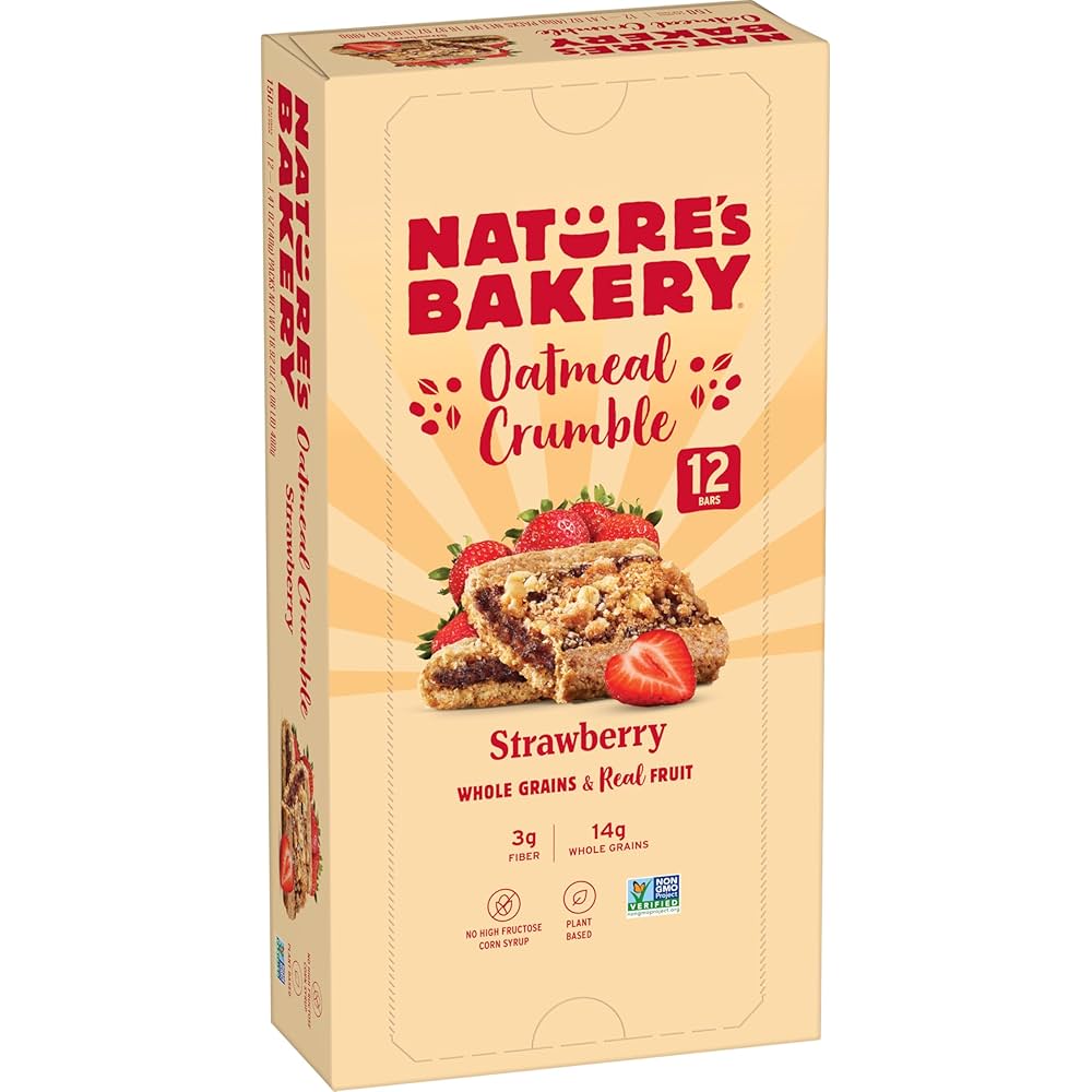 Nature's Bakery Fig Bar Oatmeal Crumb Strawberry 12-1.75Oz