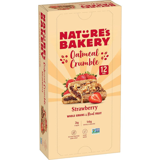 Nature's Bakery Fig Bar Oatmeal Crumb Strawberry 12-1.75Oz