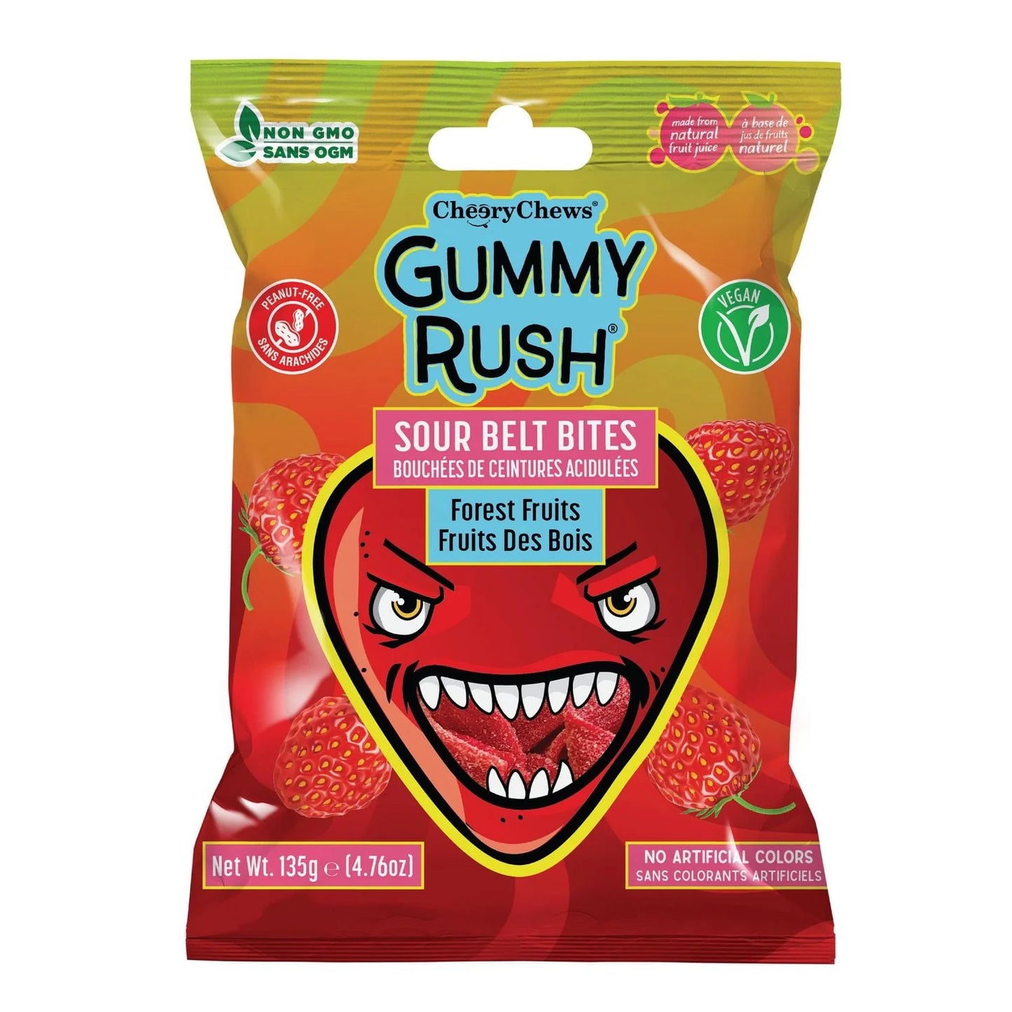 Gummy Rush Sour Bites Forest Fruits 12-60g