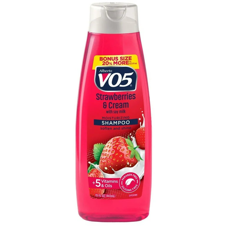 Alberto VO5 Moisturizing Shampoo Strawberries & Cream 15Oz, (6 Count)