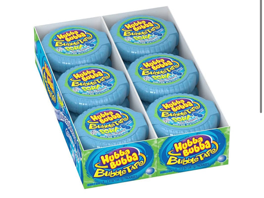Hubba Bubba Bubble Tape Blue Raspberry 6-2Oz