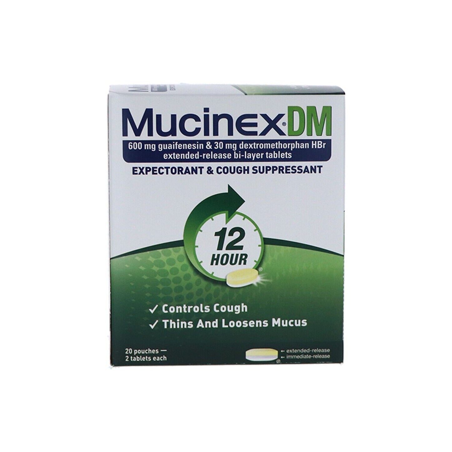 MUCINEX DM DISPENSER 2PK 20 CT.
