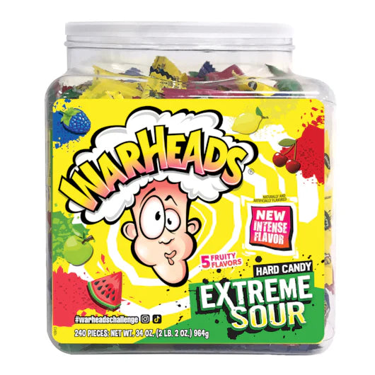Warheads Extremes Sour Hard Candy Tubes 6-0.34Oz