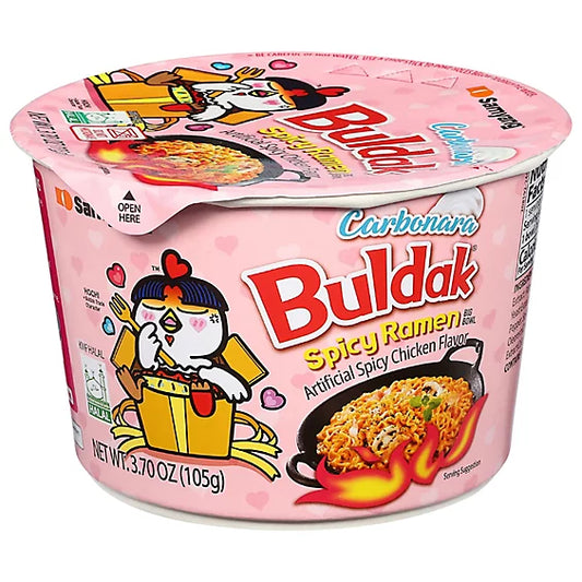 Buldak Spicy Ramen Carbanara 6-3.7Oz Noodles