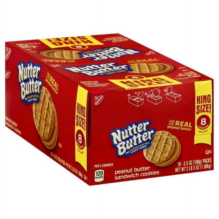 NUTTER BUTTER PEANUT BUTTER SANDWICH COOKIES KING SIZE