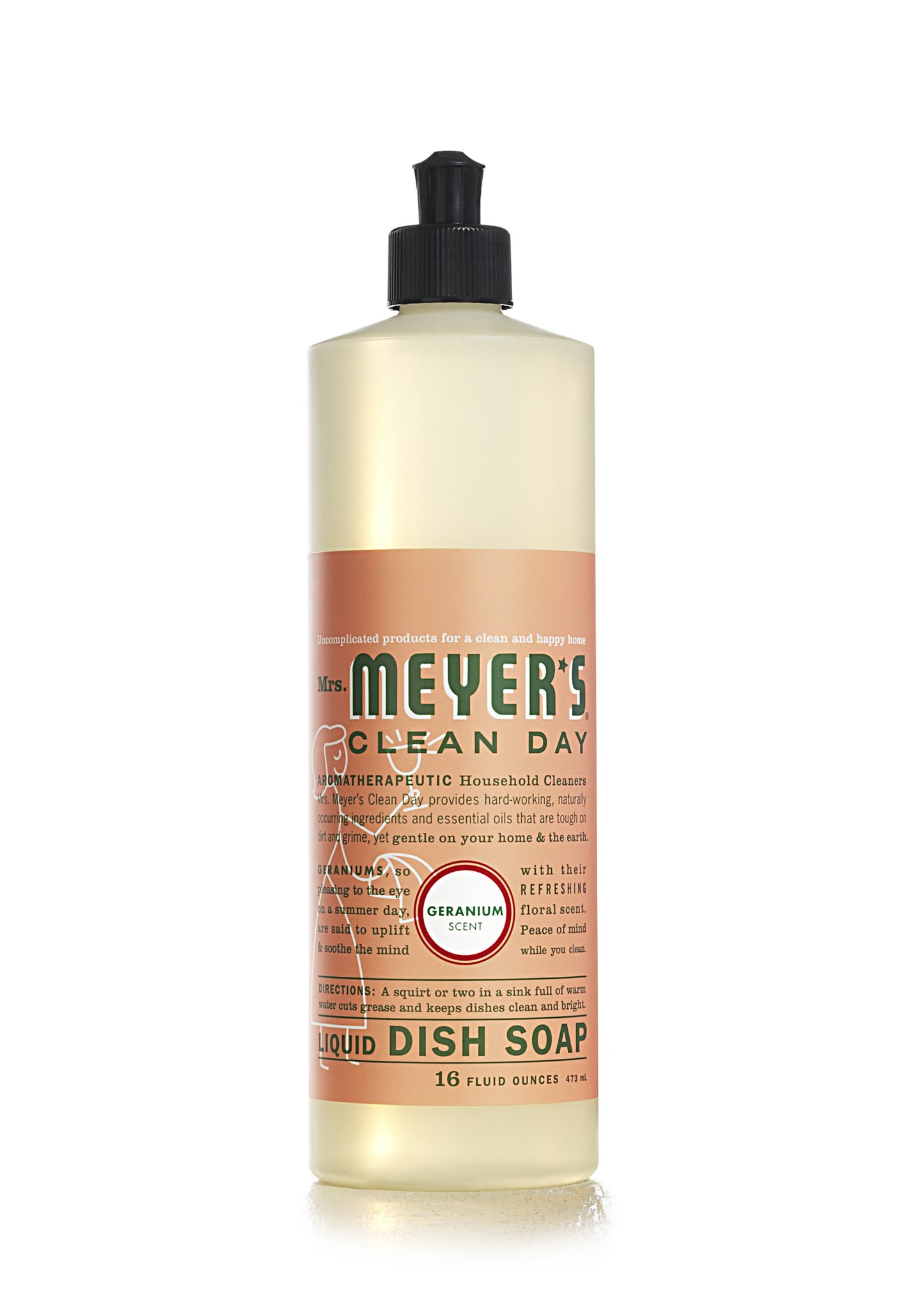 Mrs. Meyers Clean Day, Dish Soap, Geranium Scent, 473ml