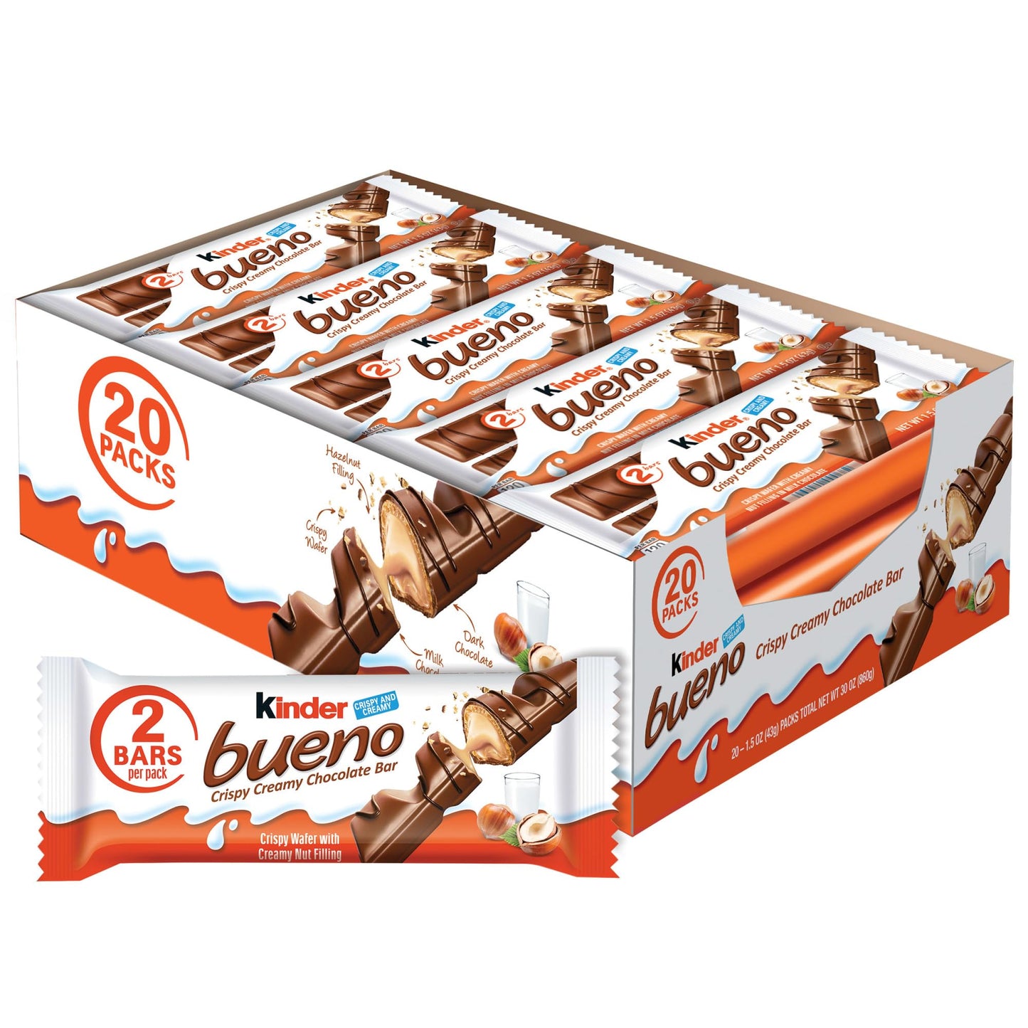 Kinder Bueno Crispy Creme Chcoolate Bar 20-1.5oz