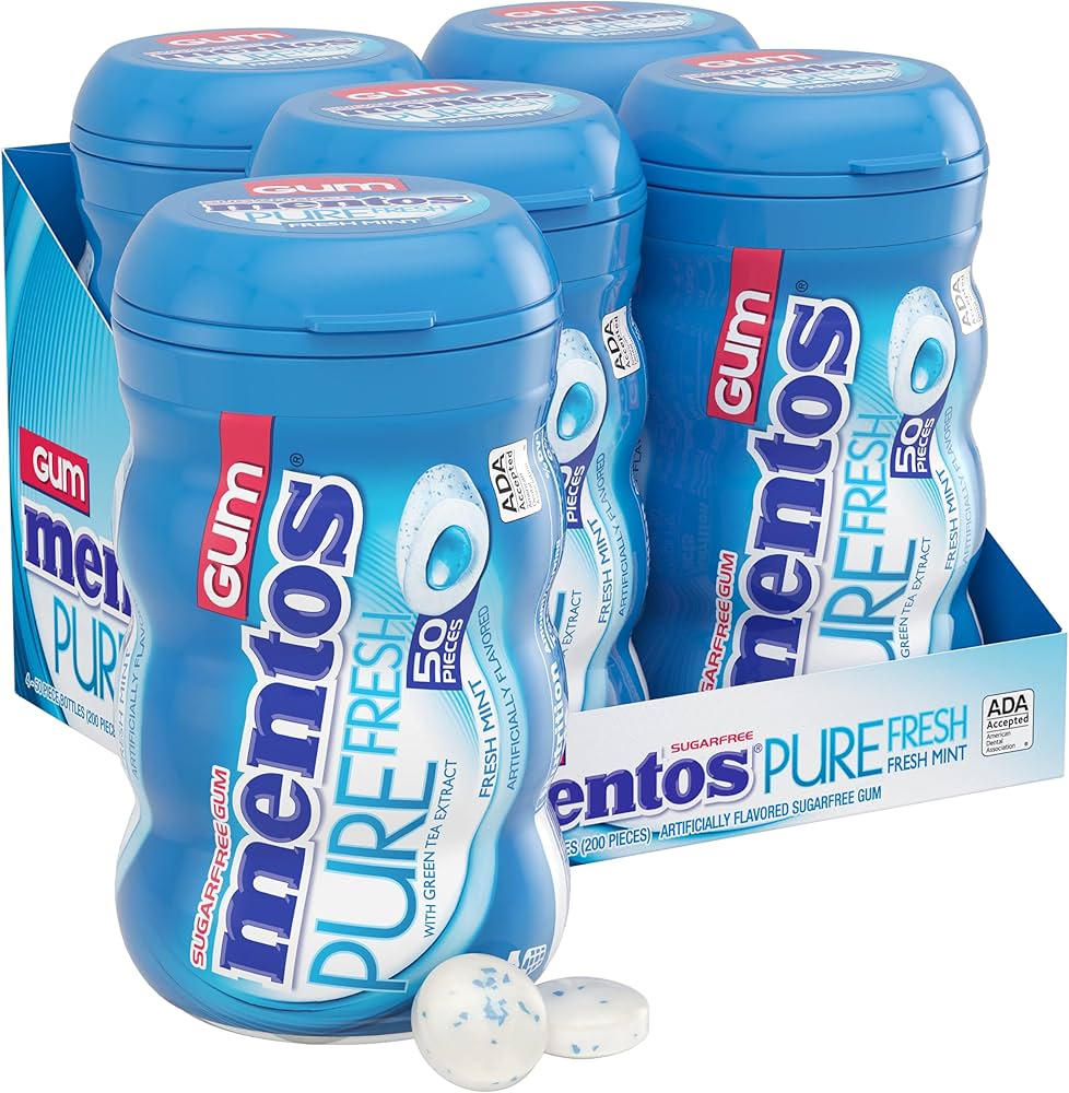 Mentos Pure Fresh Gum Sugar Free Fresh Mint 200.0 PIECE(S)