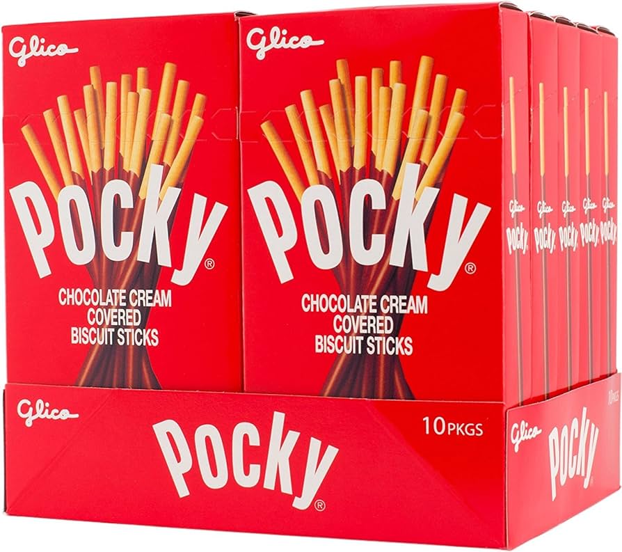 GLICO Pocky Chocolate Cream Covered Biscuit Sticks 2.47 Oz (70 G)