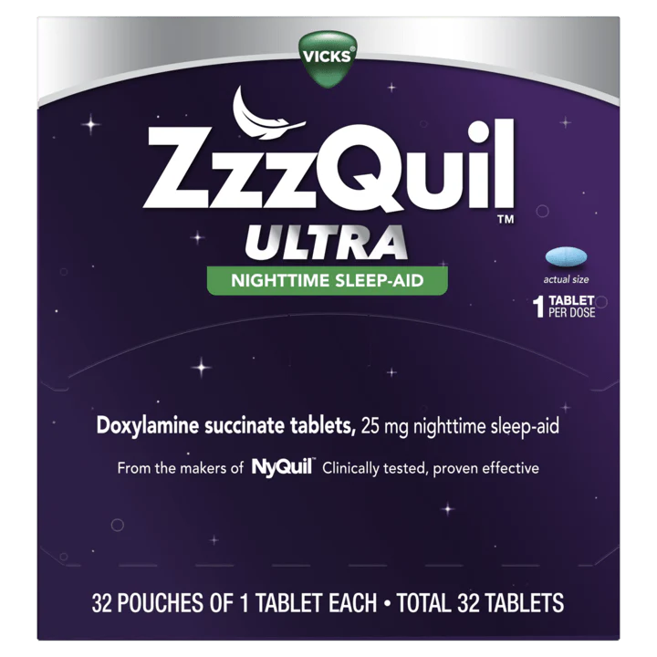 ZzzQUIL ULTRA NIGHTTIME SLEEP-AID 25mg 32 TABLETS