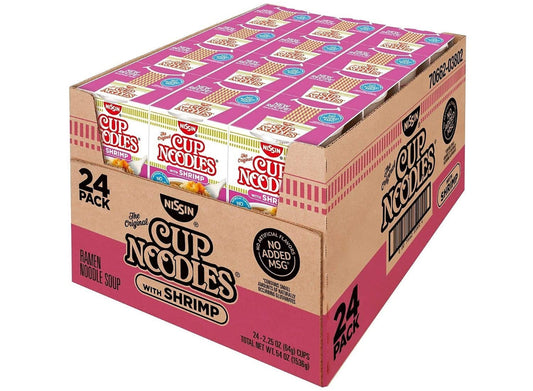 Nissin Cup Noodles Shrimp 24-2.25Oz