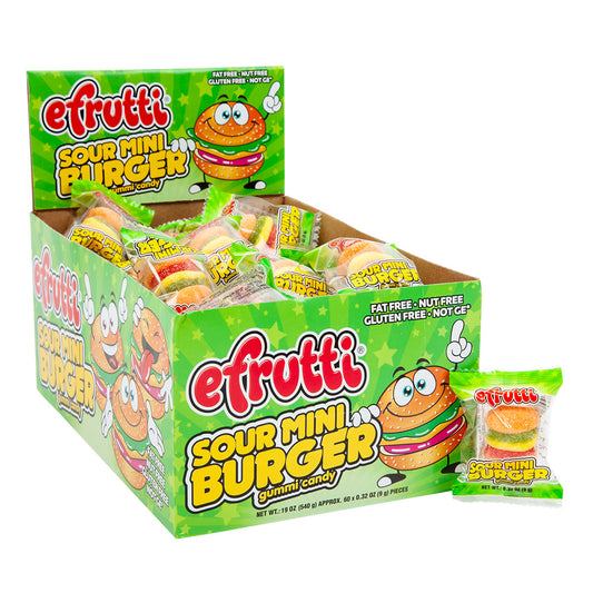 EFruitti SOUR MINI BURGER GUMMIES 8/60 COUNT