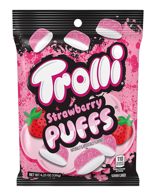 Trolli Strawberry Puffs 12-4.25Oz Hangable