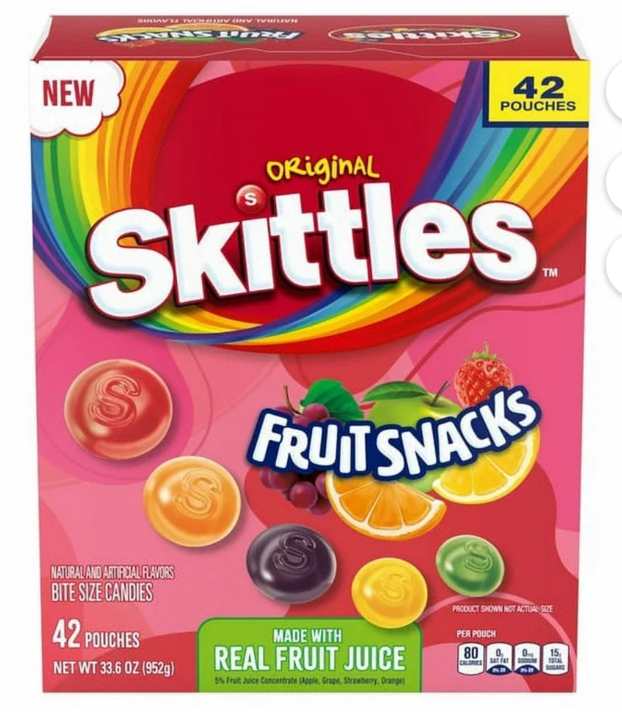 Original Skittles Fruit Snacks 42 Pouch