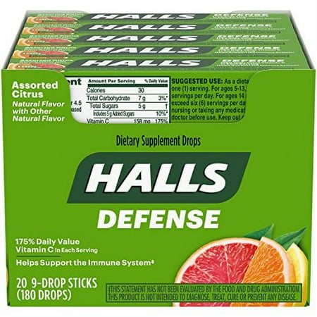 HALLS Vitamin-C Citrus (Pack of 20)